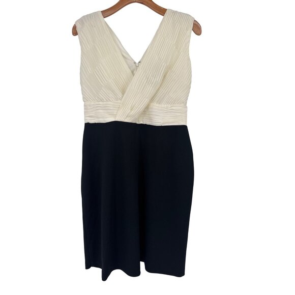 DKNY Womens Sleeveless Pleated V-Neck Dress Size 6 formal new - Picture 2 of 6